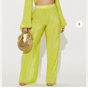 Bright Yellow Wide-Leg Pants